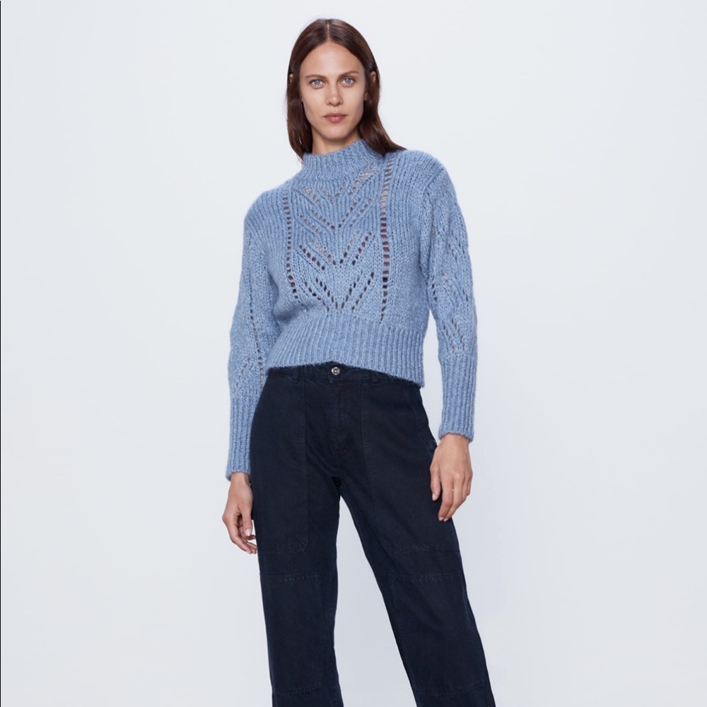 Zara Pointelle Sweater